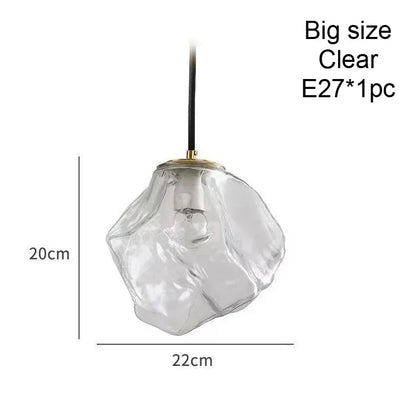 Nordic Ice Crystal Glass Pendant Light - Decorbites