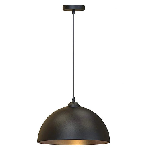 Nordic Industrial Black Dome Pendant Light - Decorbites