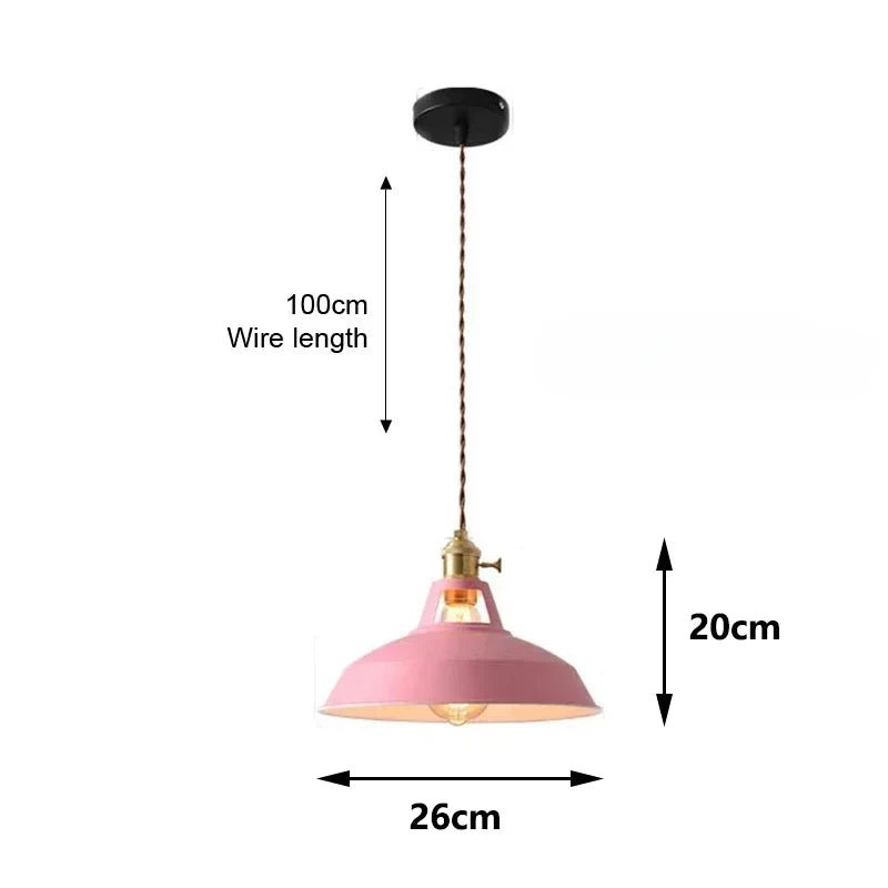 Nordic Industrial Colorful Metal Pendant Light - Decorbites