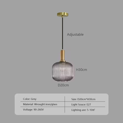Nordic Japanese Glass Pendant Light