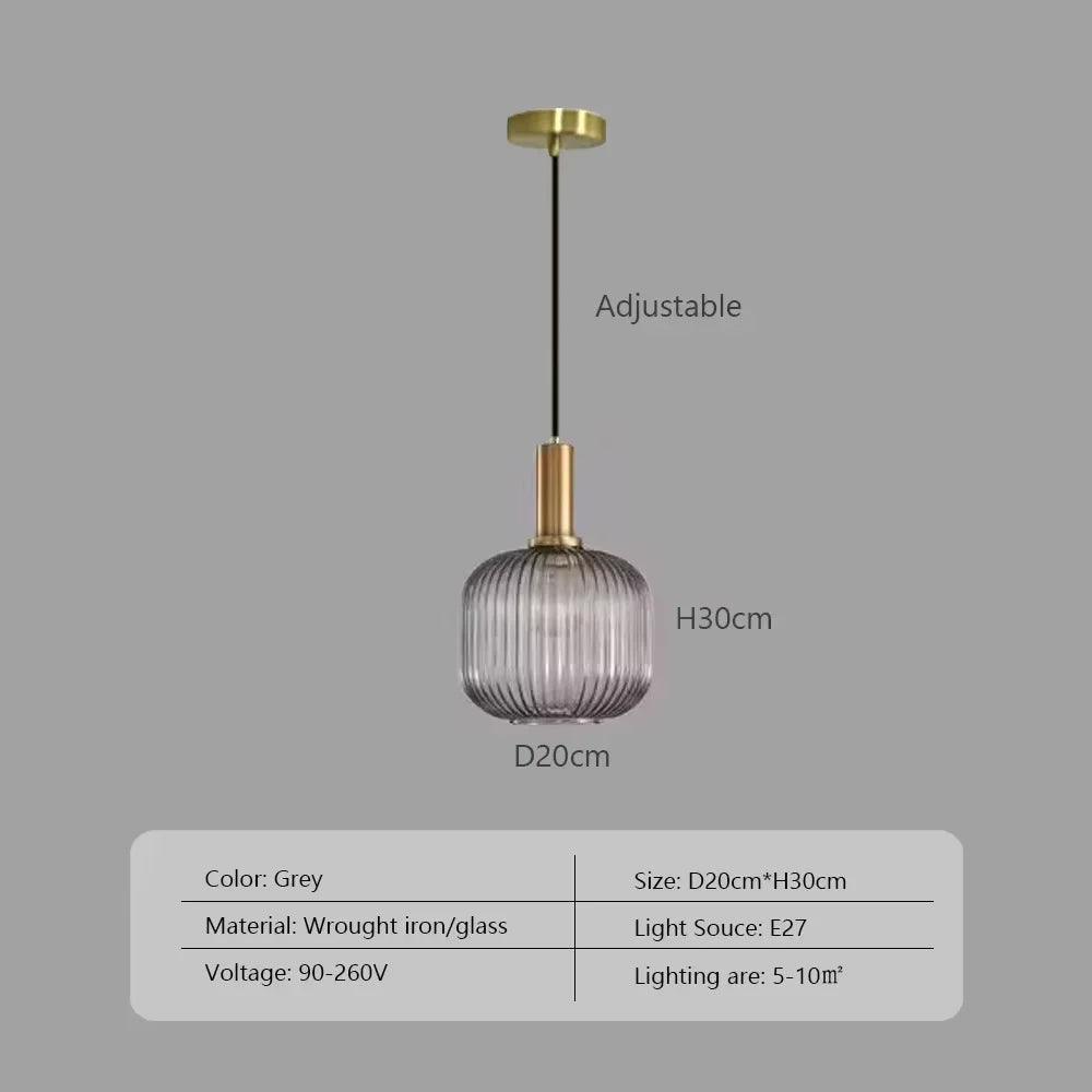 Nordic Japanese Glass Pendant Light - Decorbites