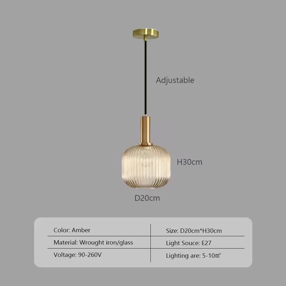 Nordic Japanese Glass Pendant Light - Decorbites