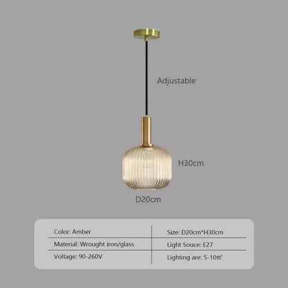 Nordic Japanese Glass Pendant Light - Decorbites