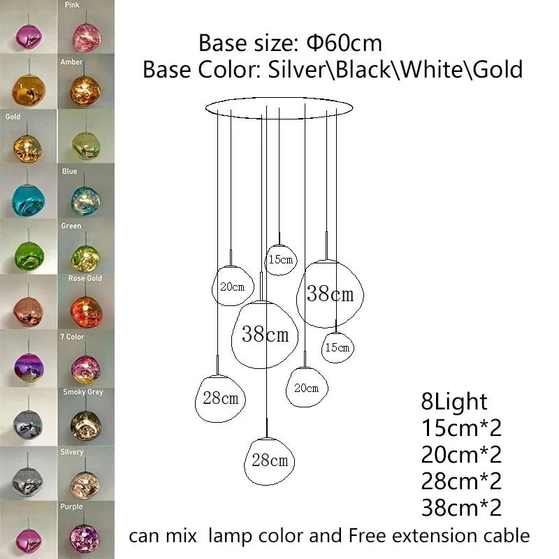 Nordic Lava Acrylic Pendant Light - Decorbites
