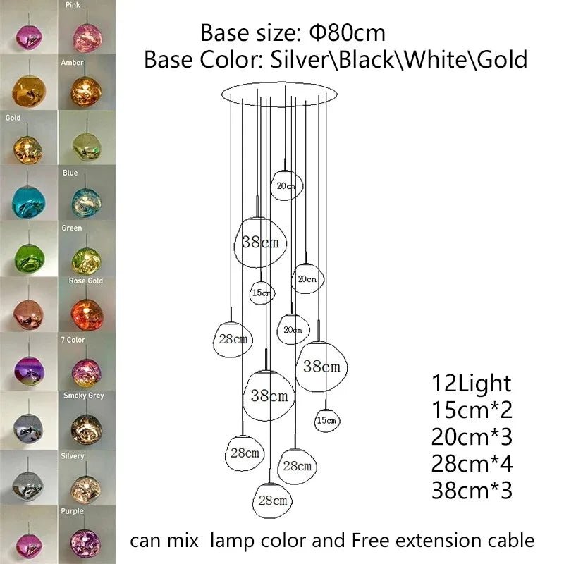 Nordic Lava Acrylic Pendant Light - Decorbites