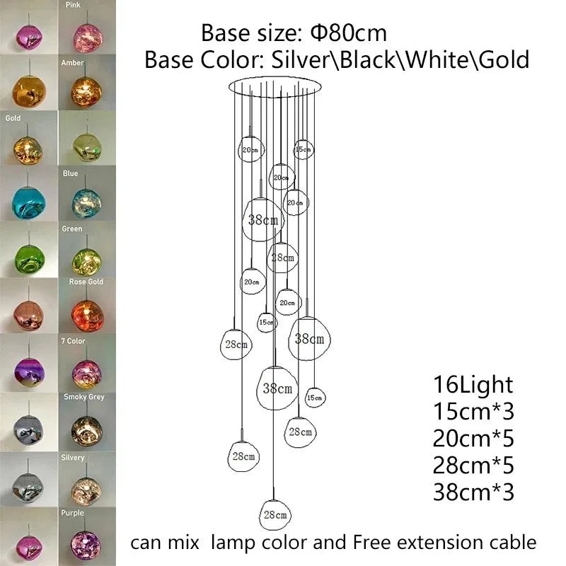 Nordic Lava Acrylic Pendant Light - Decorbites