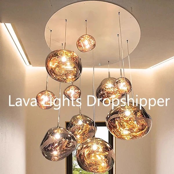 Nordic Lava Pendant Light in Plated PVC Finish - Decorbites