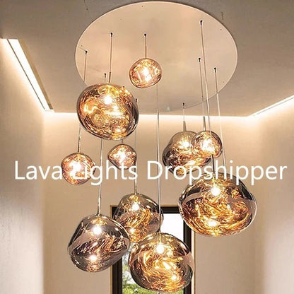Nordic Lava Pendant Light in Plated PVC Finish - Decorbites