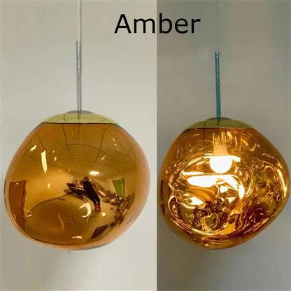 Nordic Lava Pendant Light in Plated PVC Finish - Decorbites