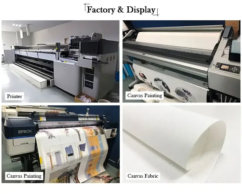 Epson large-format printer producing vibrant abstract wall art on canvas for decorbites™ abstract nordic leaf wall art