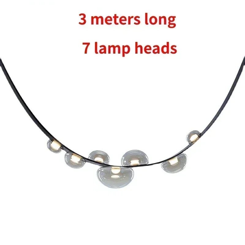 Nordic Leather and Glass Pendant Chandelier - Decorbites