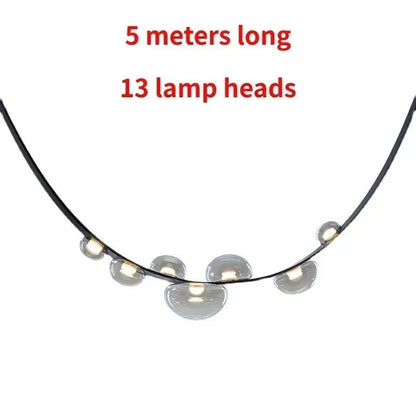 Nordic Leather and Glass Pendant Chandelier - Decorbites