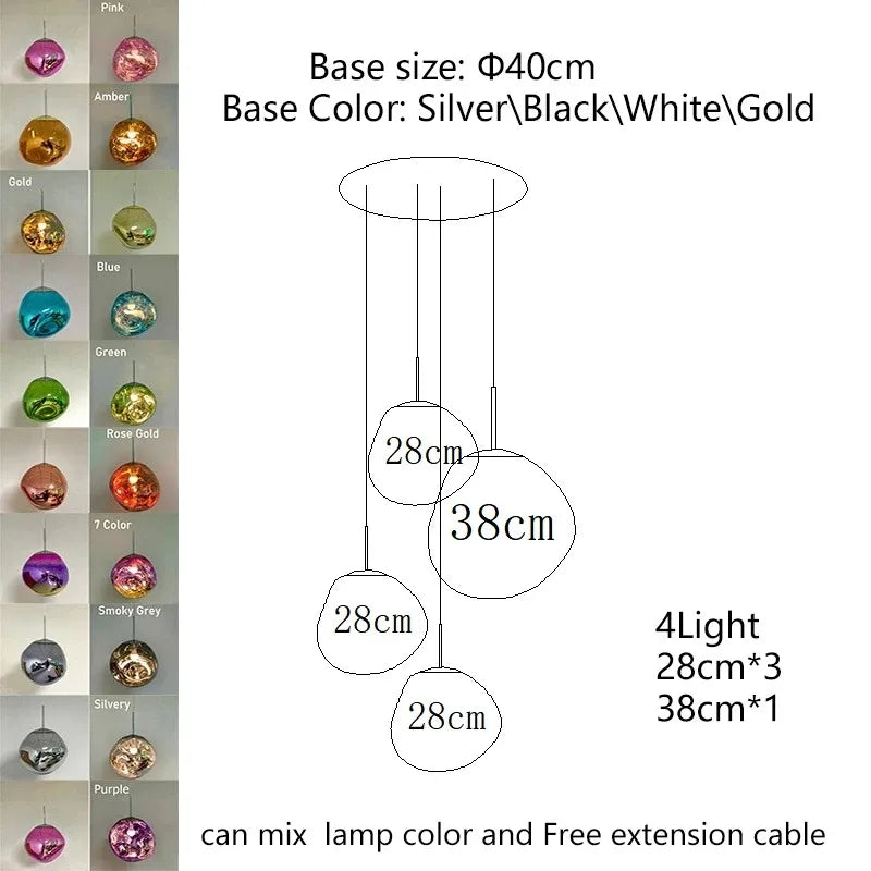 Modern spherical metallic nordic led pvc pendant light in vibrant pink amber gold blue green rose gold and purple for indoor use