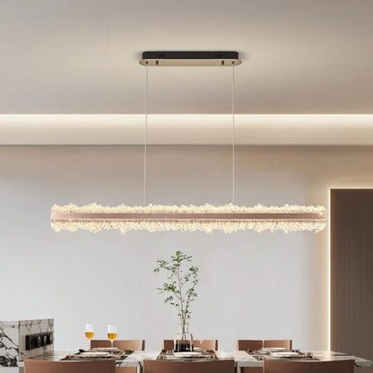 Nordic Linear Brushed Stainless Steel Pendant Light - Decorbites
