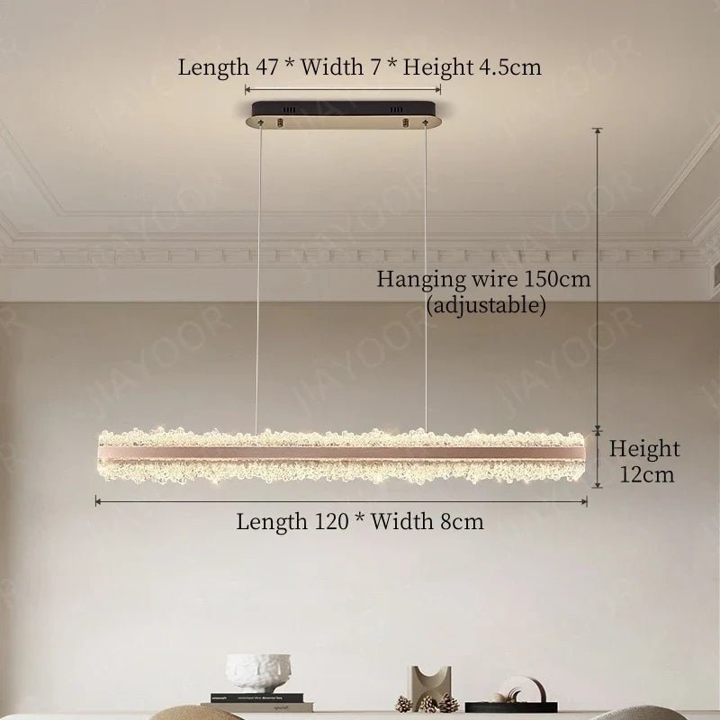 Nordic Linear Brushed Stainless Steel Pendant Light - Decorbites