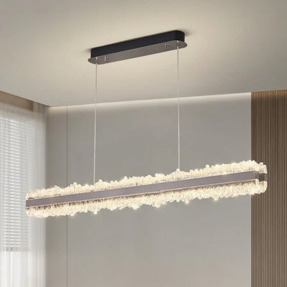 Nordic Linear Brushed Stainless Steel Pendant Light - Decorbites