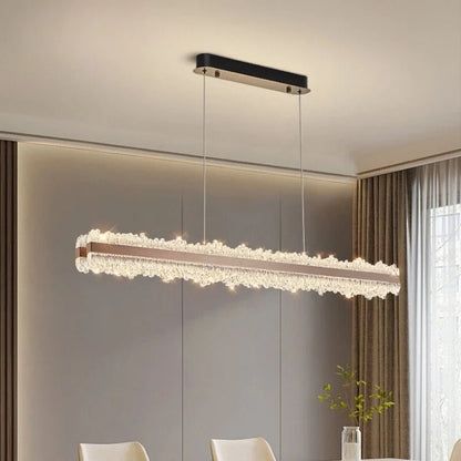 Nordic Linear Brushed Stainless Steel Pendant Light - Decorbites