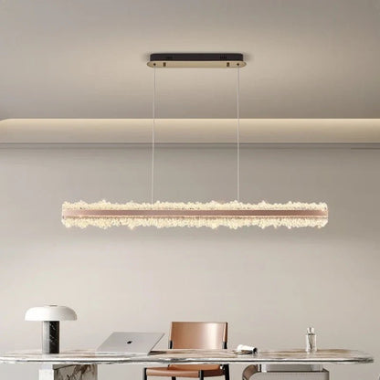 Nordic Linear Brushed Stainless Steel Pendant Light - Decorbites