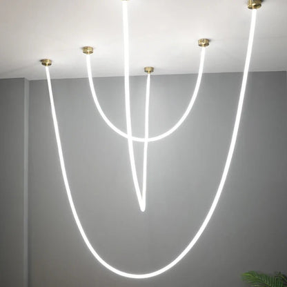 Nordic Linear Metal Pendant Light in Black or Gold - Decorbites