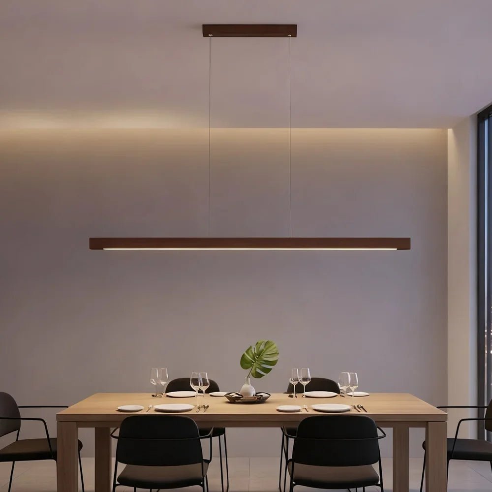 Nordic Linear Wood LED Pendant Light - Decorbites