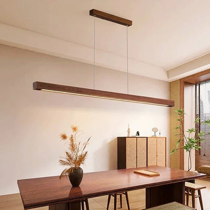 Nordic Linear Wood LED Pendant Light - Decorbites