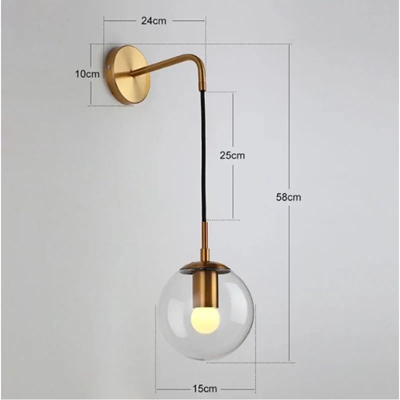 Nordic Long Bar Glass Globe Pendant Light - Decorbites
