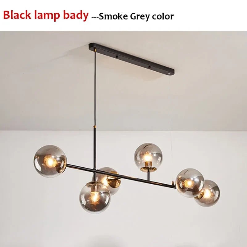 Nordic Long Bar Glass Globe Pendant Light - Decorbites