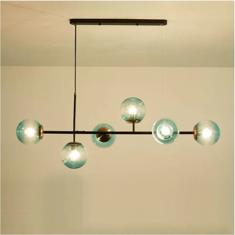 Nordic Long Bar Glass Globe Pendant Light - Decorbites