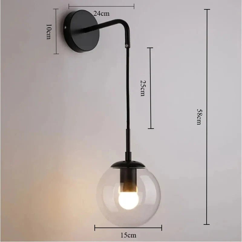 Nordic Long Bar Glass Globe Pendant Light - Decorbites