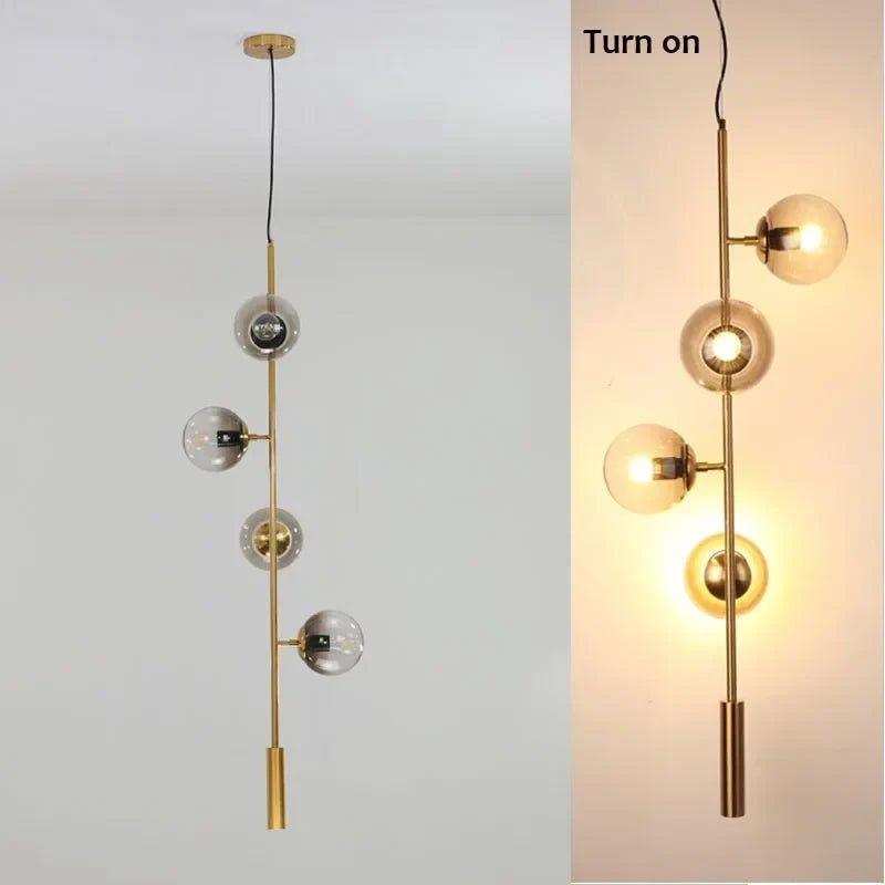 Nordic Long Bar Glass Globe Pendant Light - Decorbites