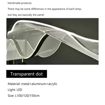 Nordic Long Wave Aluminum Pendant Light