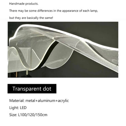 Nordic Long Wave Aluminum Pendant Light - Decorbites