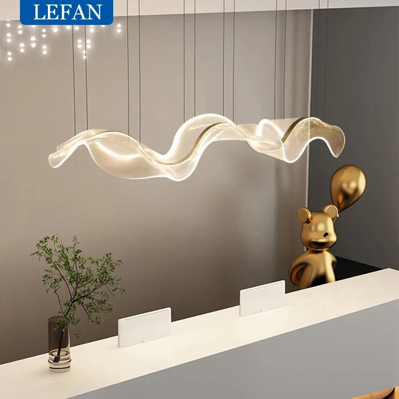 Nordic Long Wave Aluminum Pendant Light - Decorbites