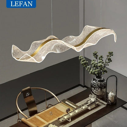Nordic Long Wave Aluminum Pendant Light - Decorbites