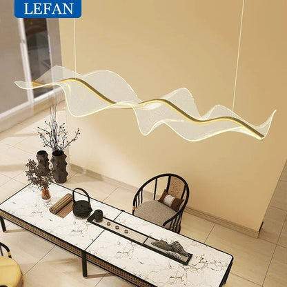 Nordic Long Wave Aluminum Pendant Light - Decorbites