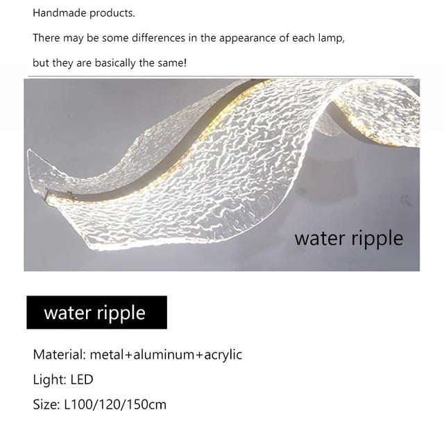 Nordic Long Wave Aluminum Pendant Light - Decorbites