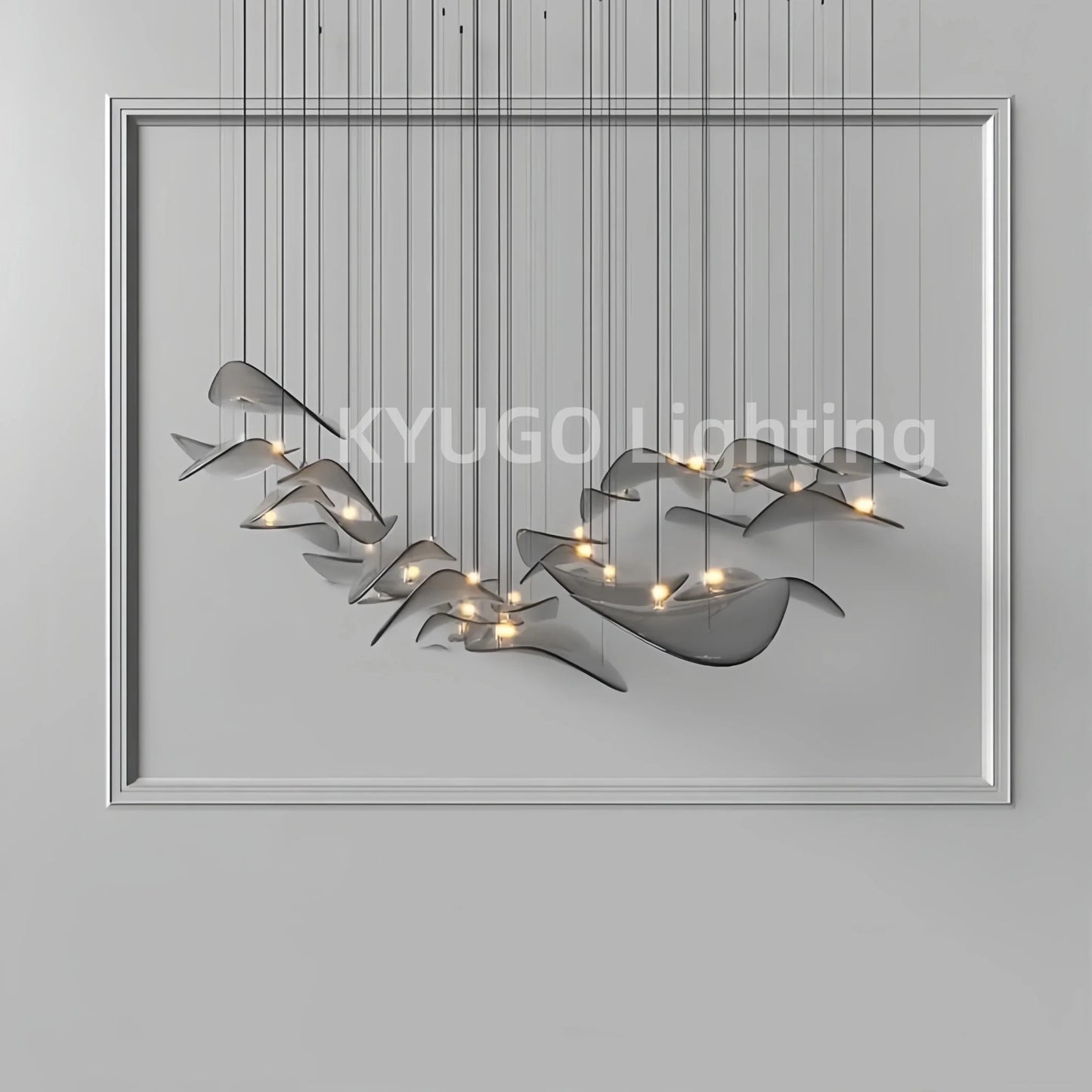 Nordic Lotus Leaf Art Glass Pendant Light - Decorbites