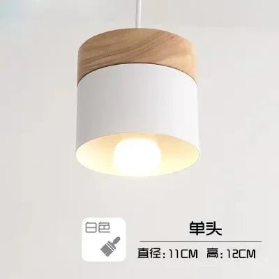 Nordic Macaron Wood & Iron Pendant Light - Decorbites
