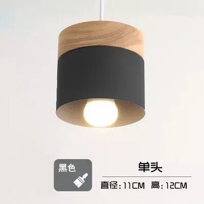 Nordic Macaron Wood & Iron Pendant Light - Decorbites
