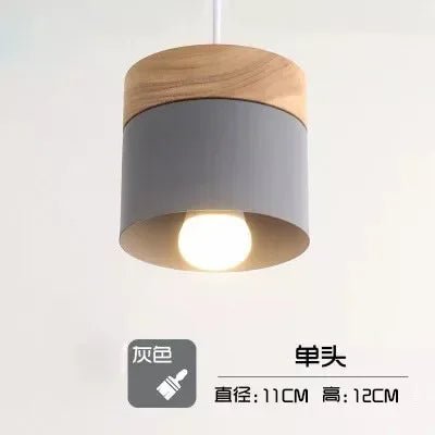 Nordic Macaron Wood & Iron Pendant Light - Decorbites