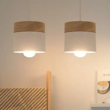Nordic Macaron Wood & Iron Pendant Light - Decorbites