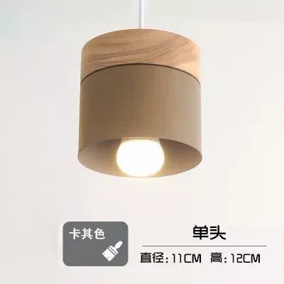 Nordic Macaron Wood & Iron Pendant Light - Decorbites