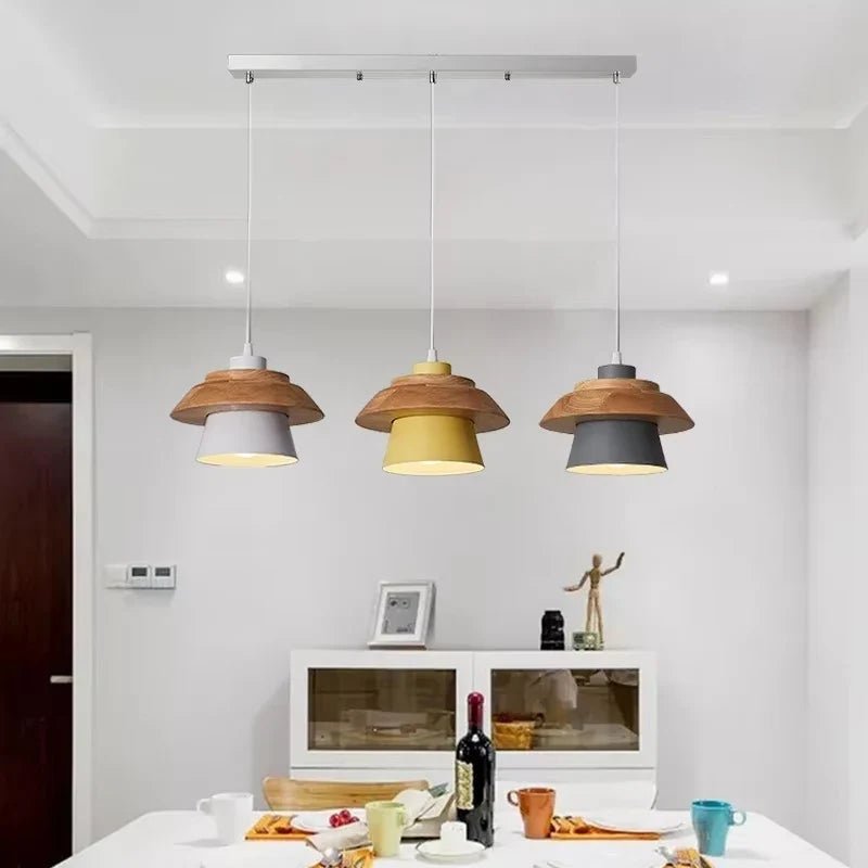 Nordic Macaron Wood Pendant Light - Decorbites