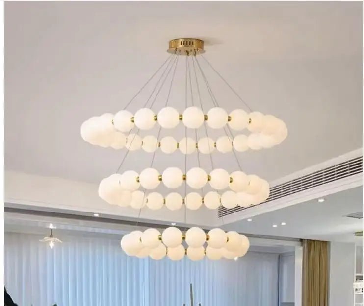 Nordic Magic Bean Round Gold Pendant Light - Decorbites