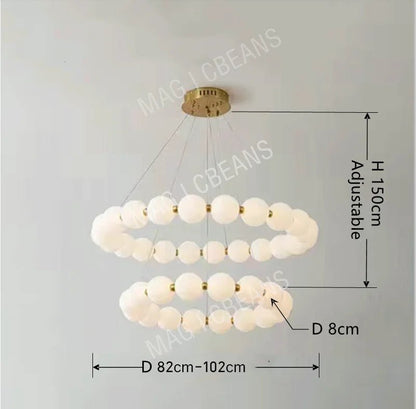 Nordic Magic Bean Round Gold Pendant Light - Decorbites