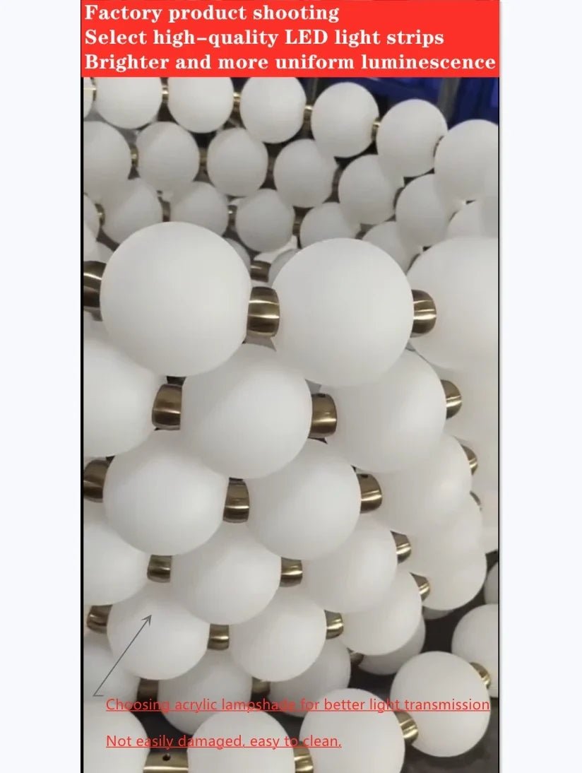 Nordic Magic Bean Round Gold Pendant Light - Decorbites