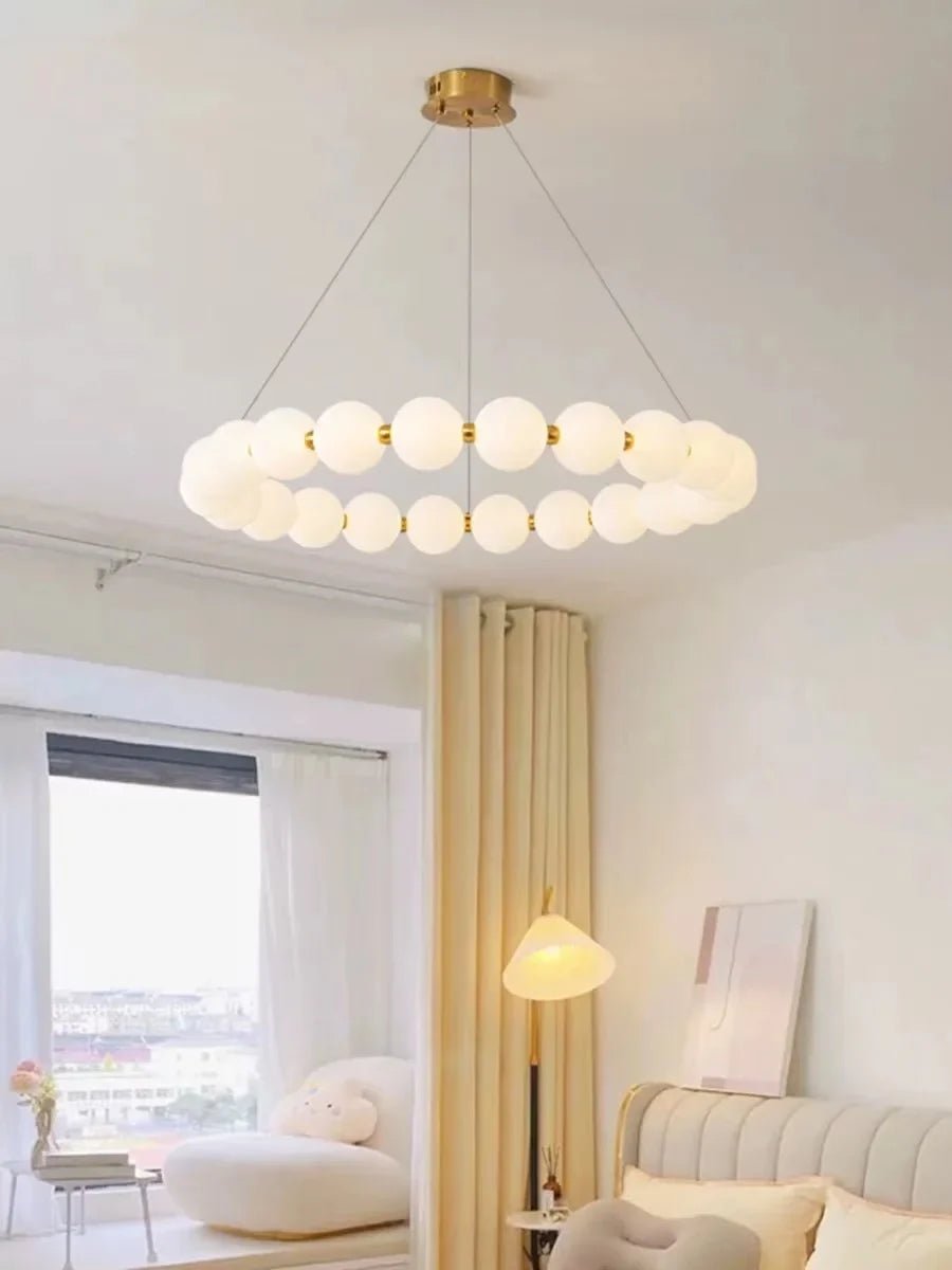 Nordic Magic Bean Round Gold Pendant Light - Decorbites