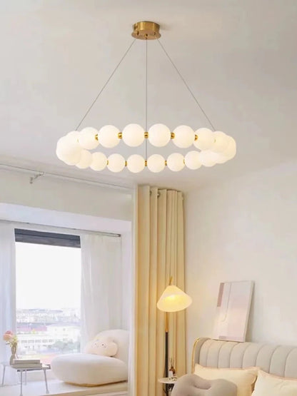 Nordic Magic Bean Round Gold Pendant Light - Decorbites