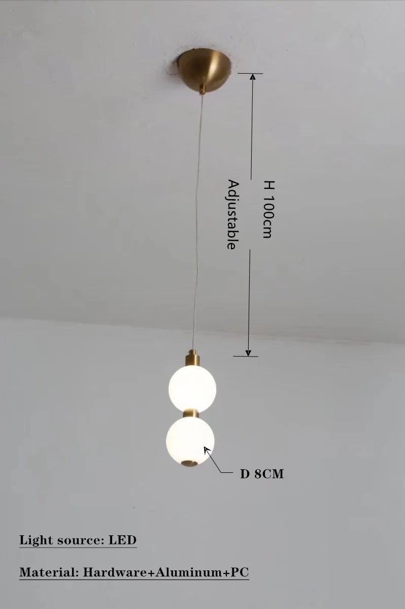 Nordic Magic Bean Round Gold Pendant Light - Decorbites