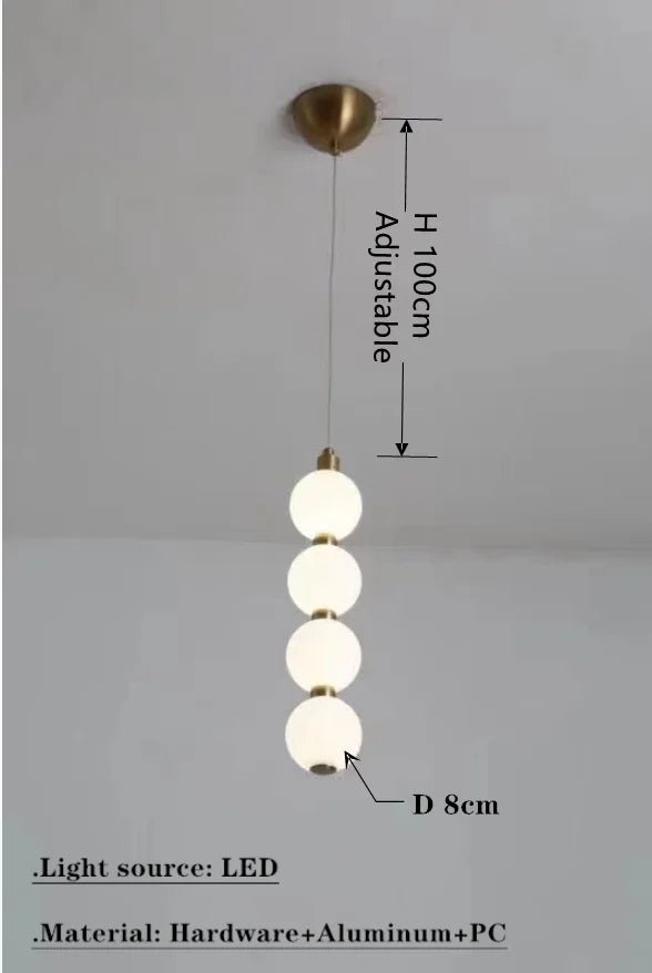 Nordic Magic Bean Round Gold Pendant Light - Decorbites